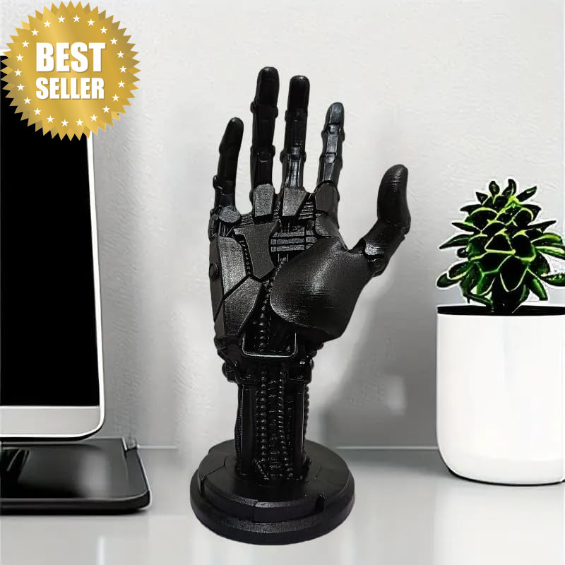 Headphone and Gaming Controller Holder Stand, Cyberpunk Mechanical Hand Headset