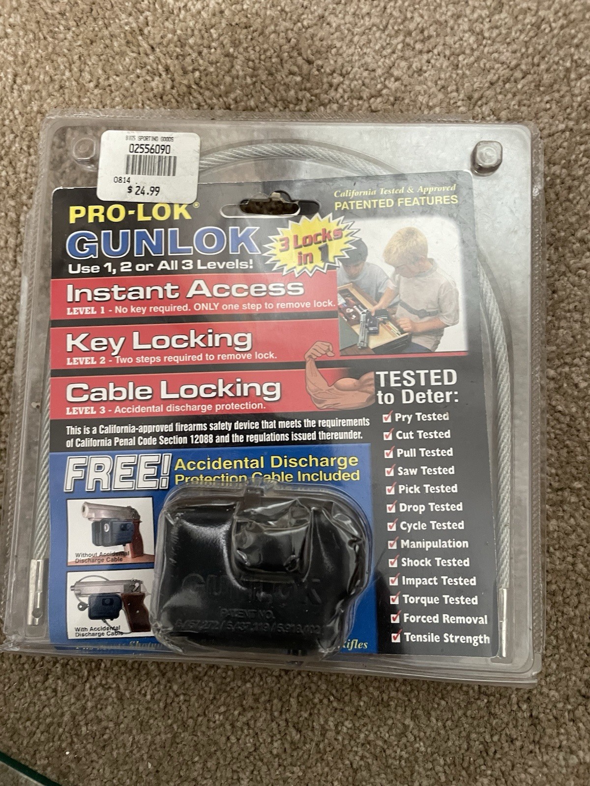 NEW Pro-Lok Gunlok Trigger Cable Lock California Approved
