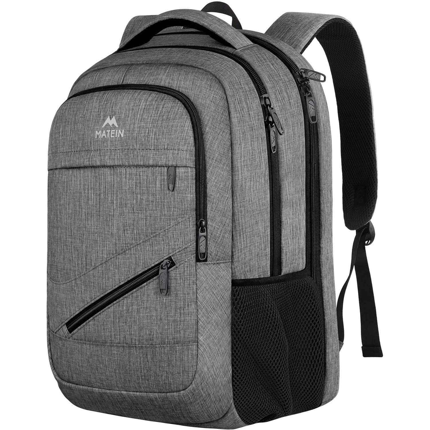 MATEIN Travel Laptop Backpack, 17 Inch TSA Approved Carry On 17 Inch, Grey