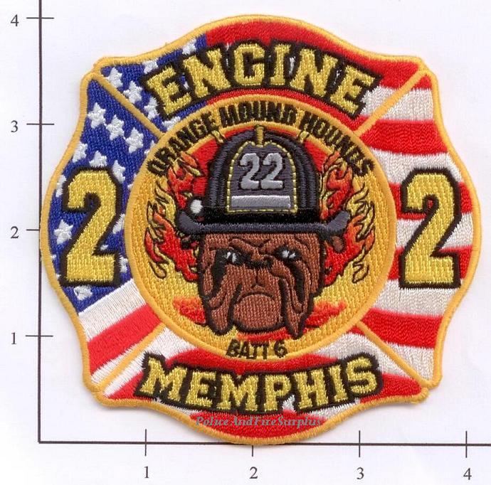 Tennessee - Memphis Engine 22 Battalion 6 TN Fire Dept Patch