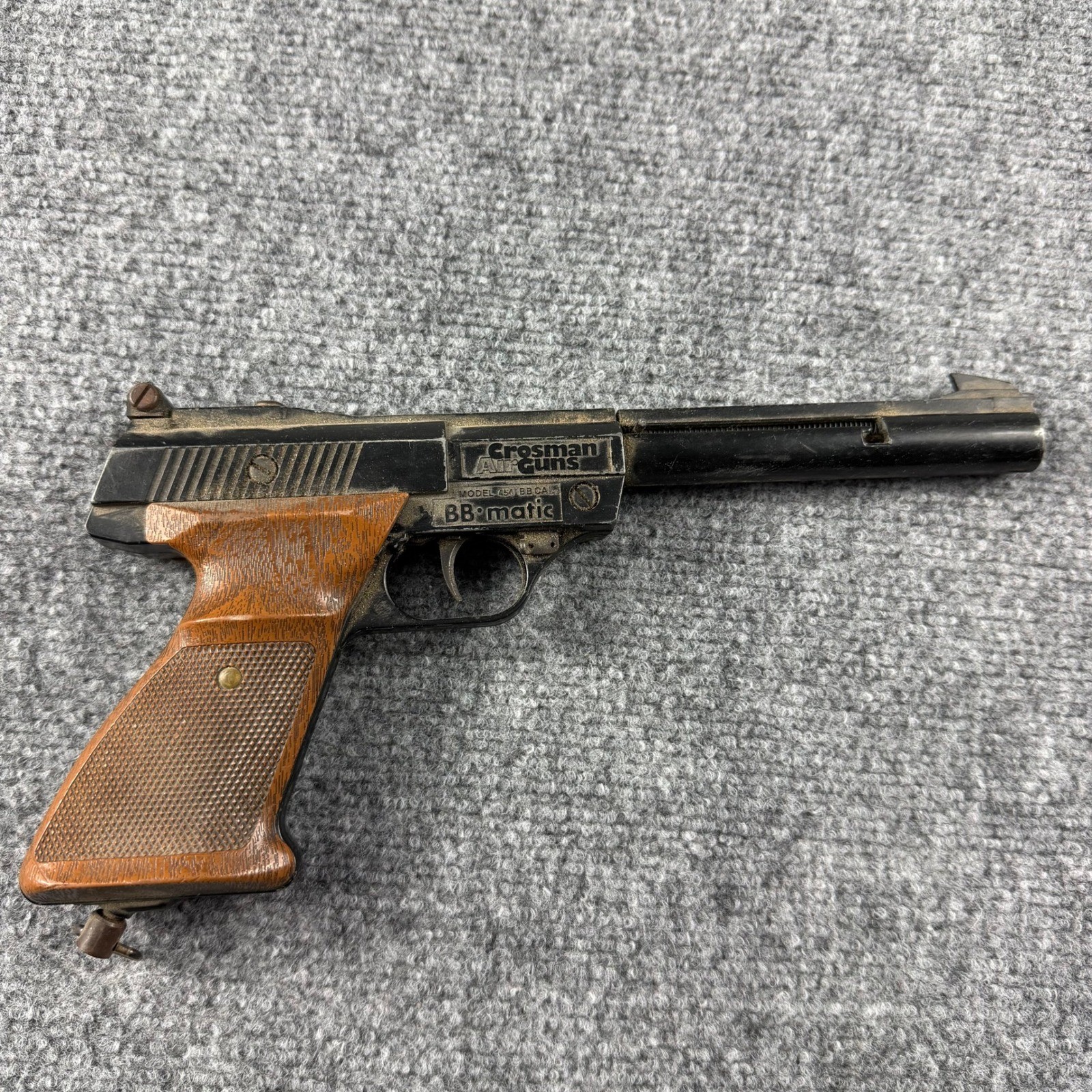Crosman Model 454 BB-Matic Air Pistol Black Vintage CO2 BB Gun 177 Cal