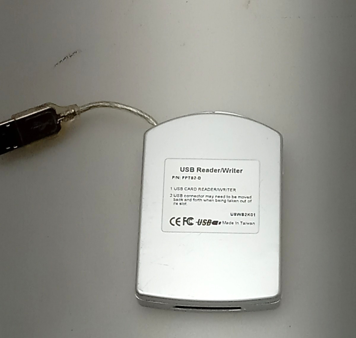 PNY USB Memory Card Reader External USB Adapter Silver Tested & Working