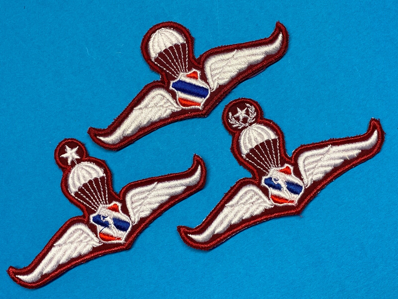 THAILAND, PARACHUTIST, PARA WINGS, POLICE, AIRBORNE, CLOTH, GROUP OF 3