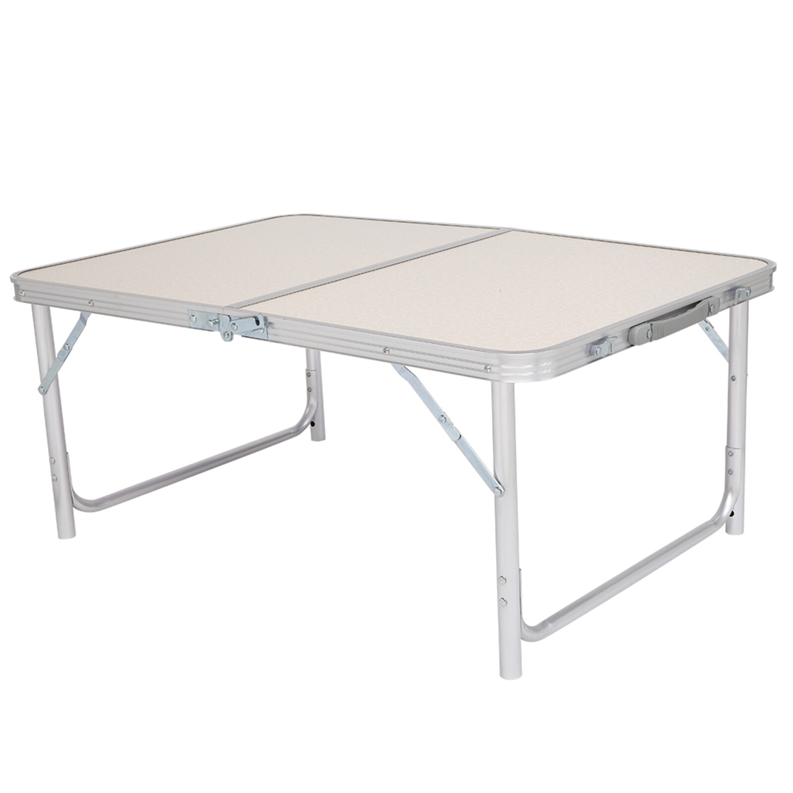 3/4/6FT White Folding Table with Carrying Handle Height Adjustable Lightweight