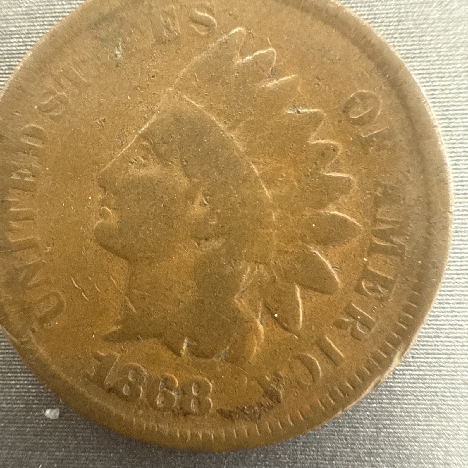 1868 INDIAN HEAD CENT #8187