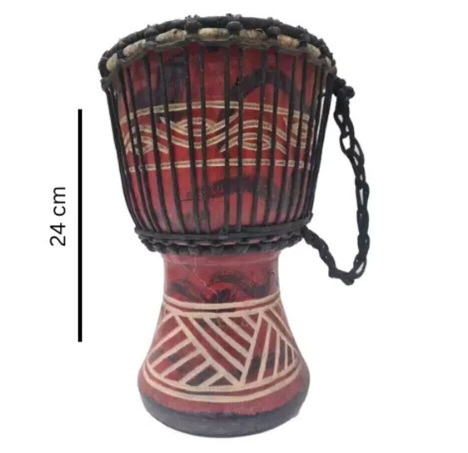 Wooden Drum (Djembe) Small Size : Height 24cm X Top Diameter 14cm
