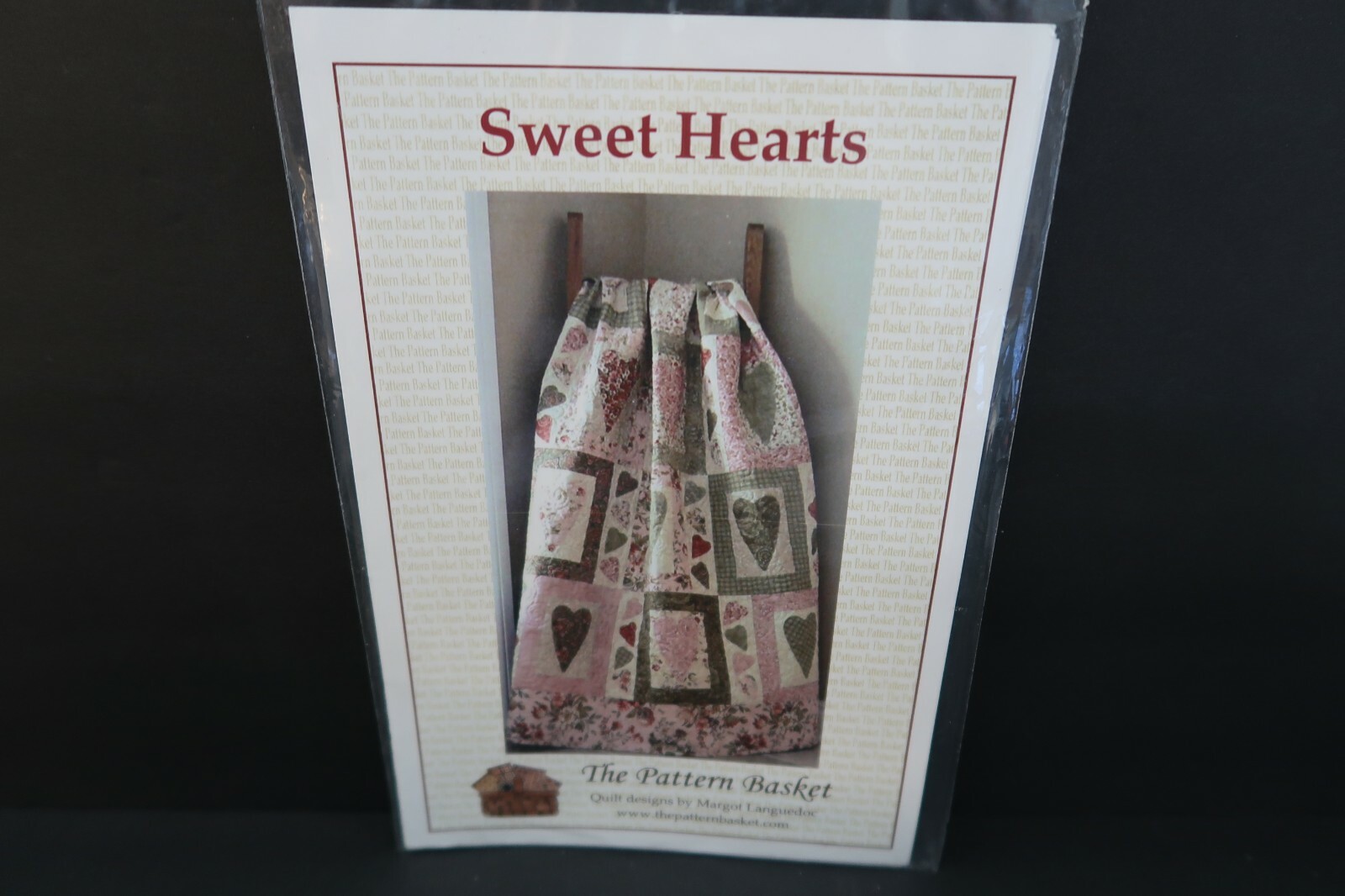 Sweet Hearts Quilt Pattern by Margot Languedoc The Pattern Basket 52" x 64" NEW