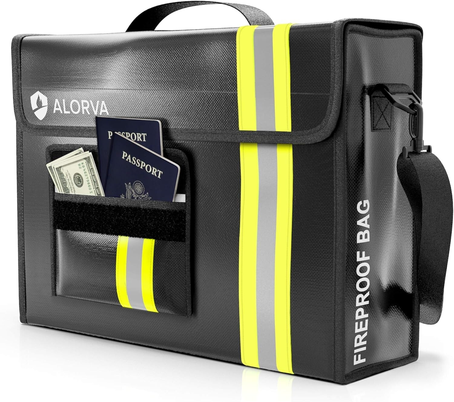 Fireproof and Waterproof Document Bag - 17 x 12 x 5” with Wallet Protector - ...