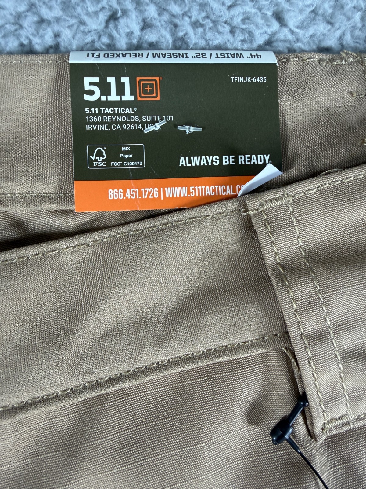 NEW 5.11 Tactical Taclite Pro 120 Coyote Relaxed Fit Pants Mens 44x32 Brown/Tan