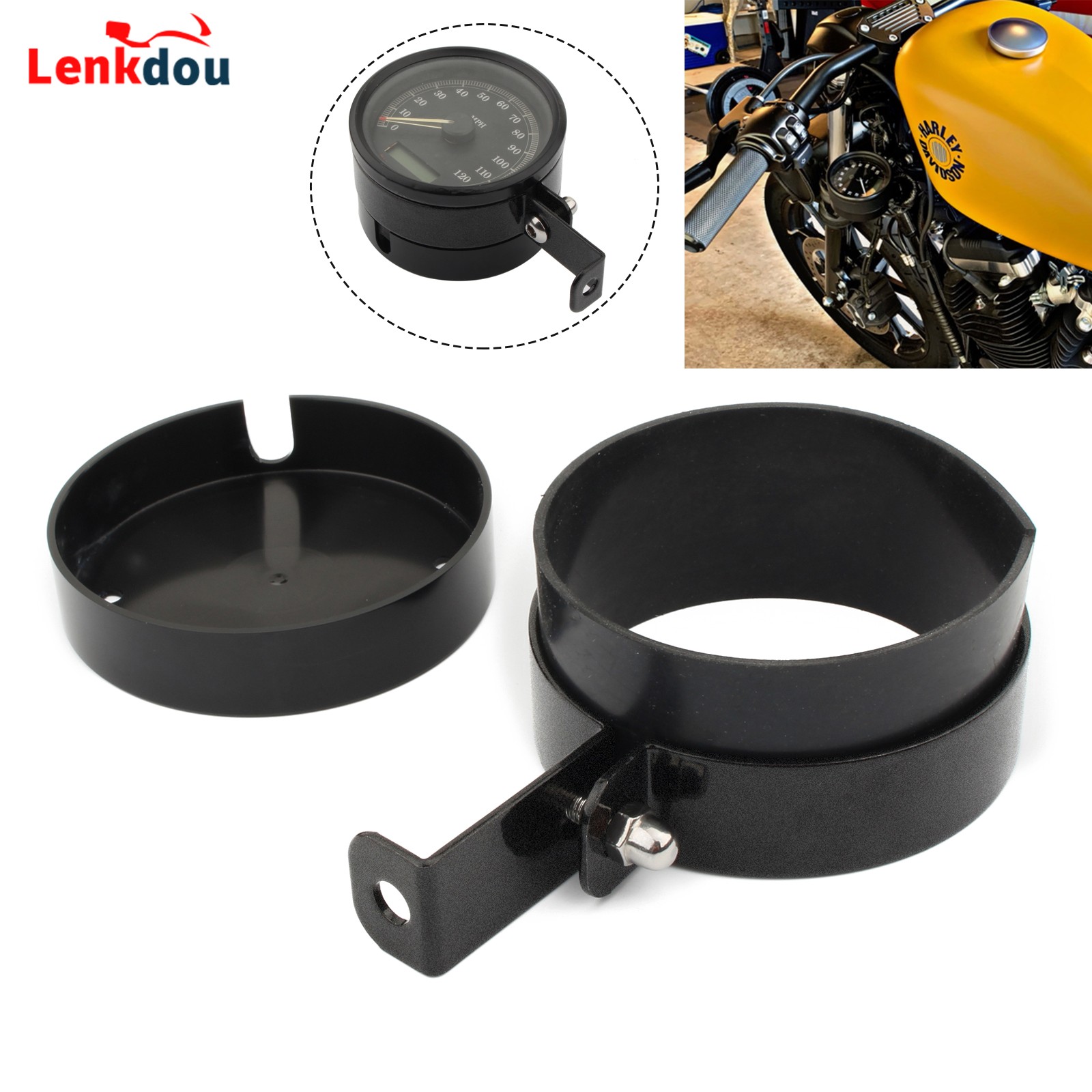 Motorcycle Speedometer Side Relocation Mount Bracket For Harley Sportster 93-20