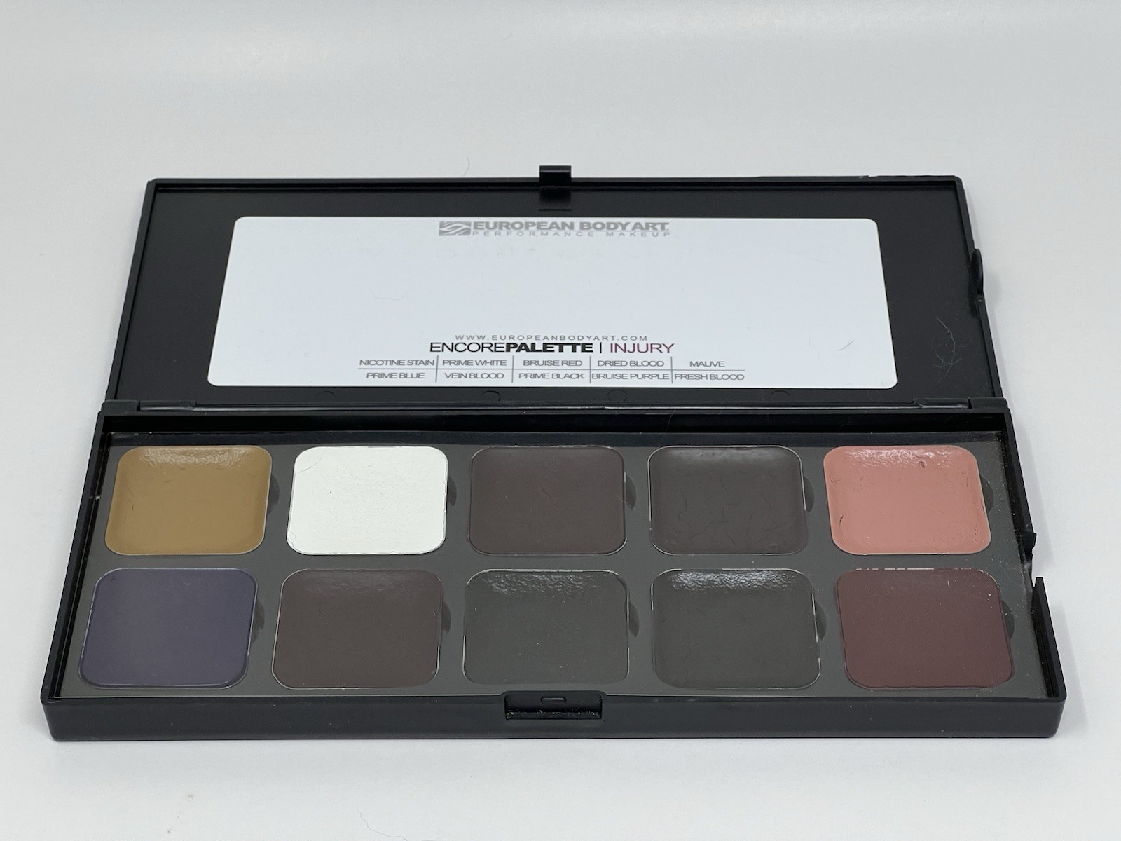 European Body Art Encore Alcohol Activated Body & Face Paint Palette, # "INJURY"
