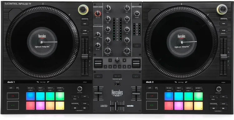 Hercules DJControl Inpulse T7 2-Deck Motorized DJ Controller Black