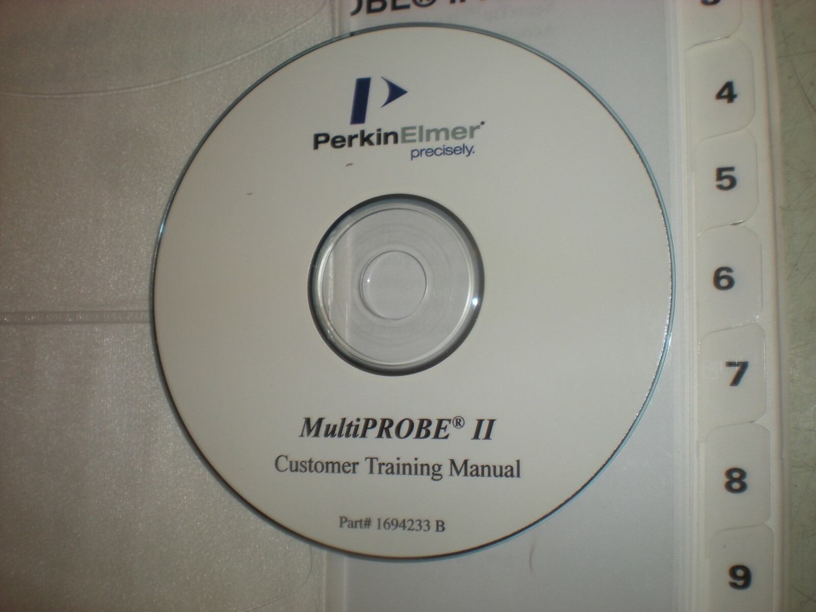 Perkin Elmer Multiprobe II 7001719 Operation Manual and 1694233 Training Program