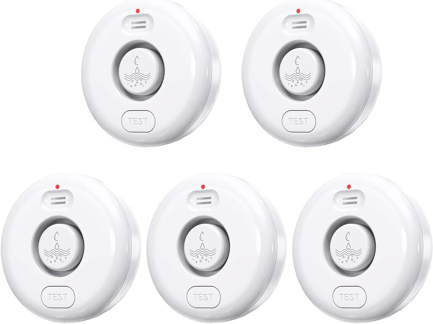 Water Leak Detectors 5 Pack, 120dB Loud Water Leak Sensor, Fansitc Wireless Wate