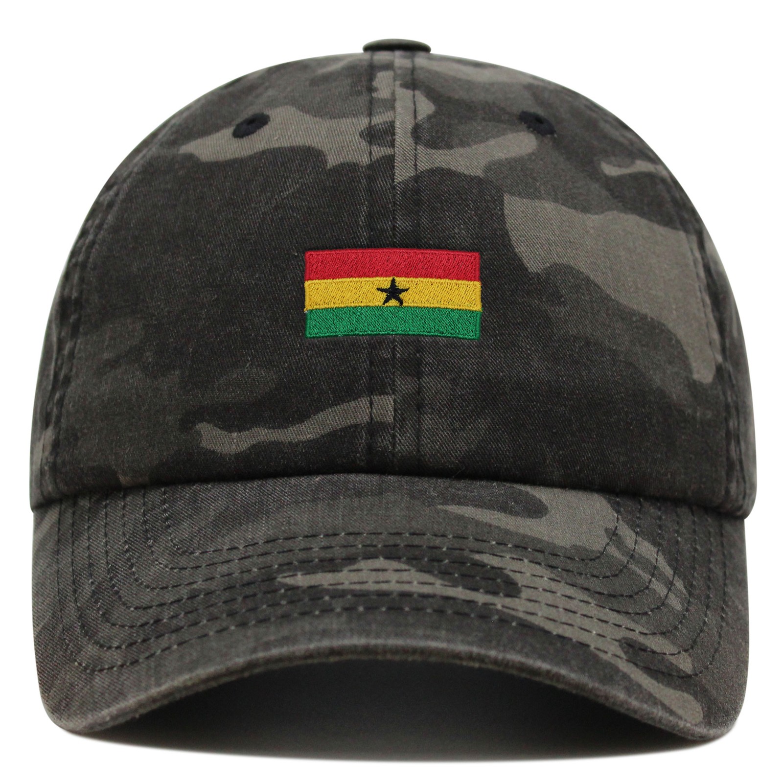 JPAK Ghana Flag Premium Dad Hat Cotton 6-Panel Curved Brim Patriotic