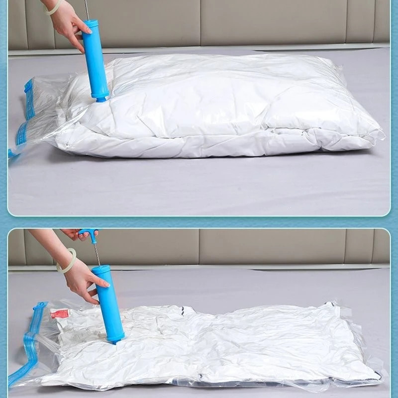 Vacuum Bag Manual Air Pump Suction Air Extractor Compressed Space Saving Clothes