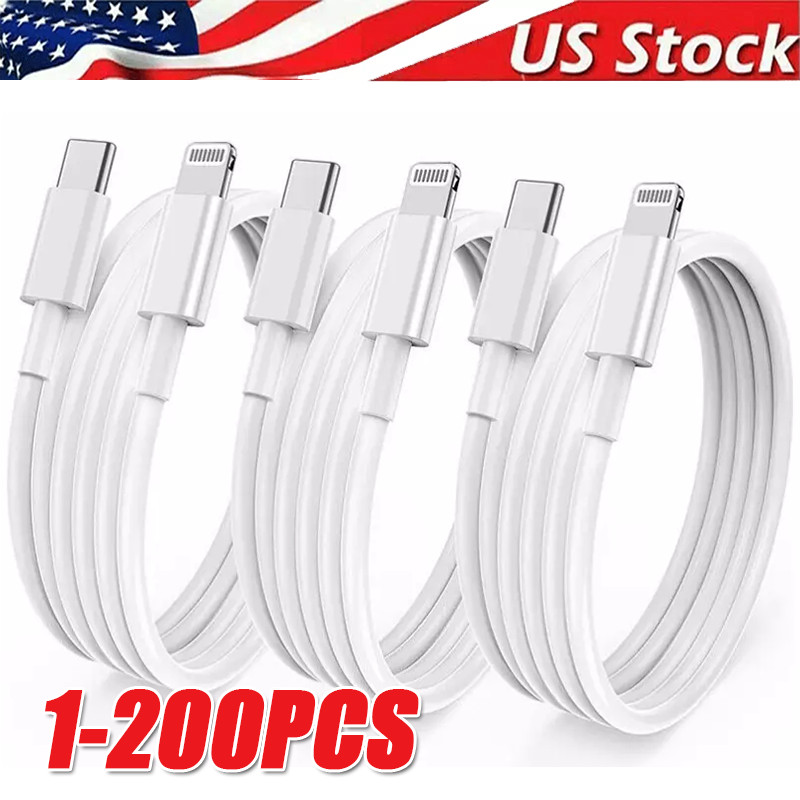 USB-C PD Fast Charger Cable lot Cord Type USB C For iPhone14 13 12 11 Pro Max XR