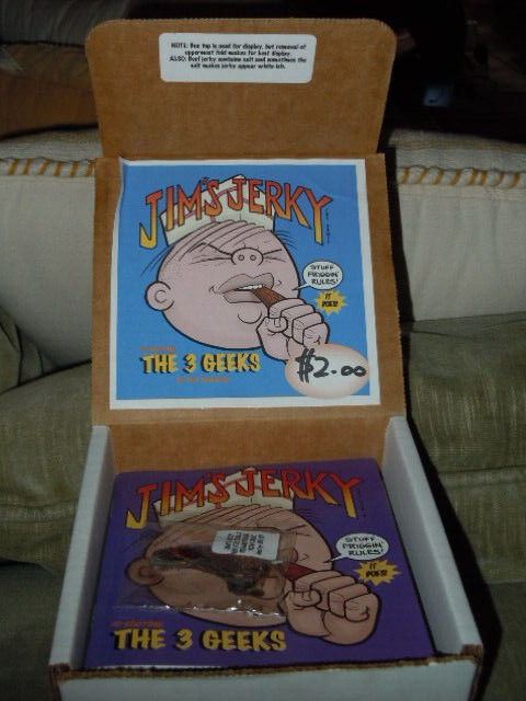 Jim's Jerky The 3 Geeks Lot of 20 in Original Box.  NEW OLD STOCK.  Comic Books