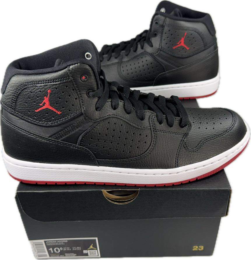 Nike Men's Air Jordan Access Black /Gym Red Basketball Shoes AR3762-001