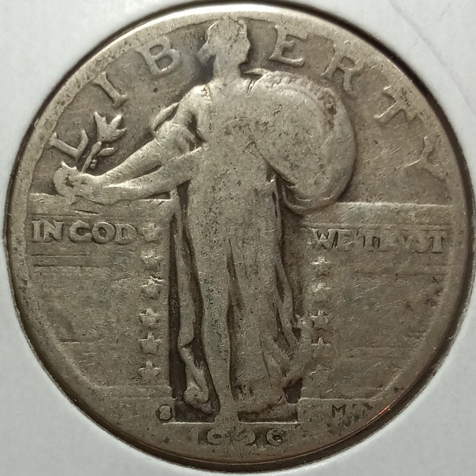 1929-S Standing Liberty 90% Silver Quarter (Good Details)