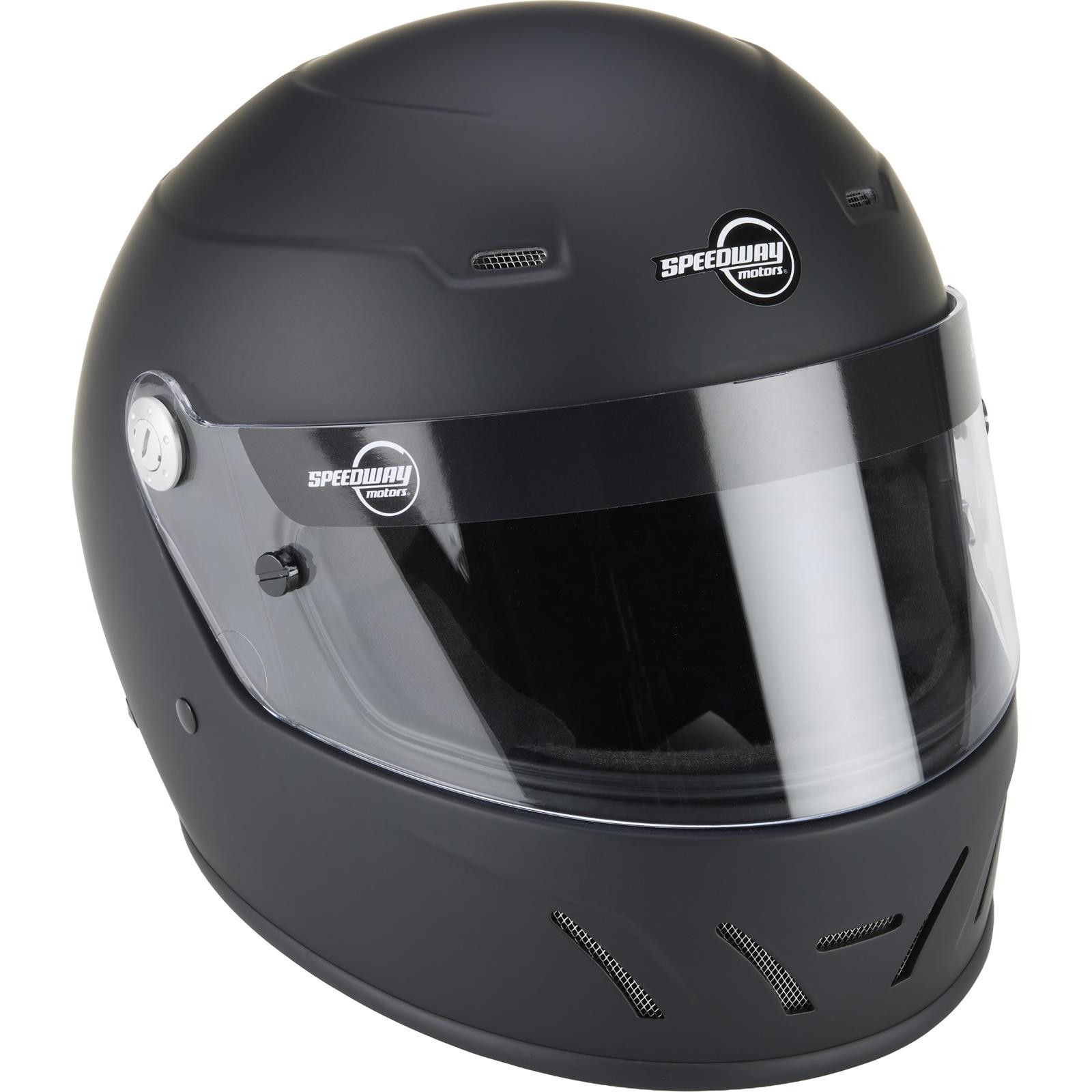 Speedway Motors Lightweight SA2025 Racing Helmet, Flt Black, XL