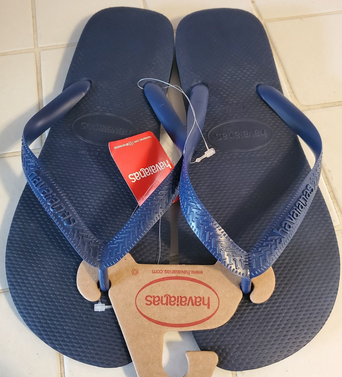 HAVAIANAS Top Thong Navy Blue Mens 9-10 Brazil Flip-Flop Sandals Size 41-42 NEW!