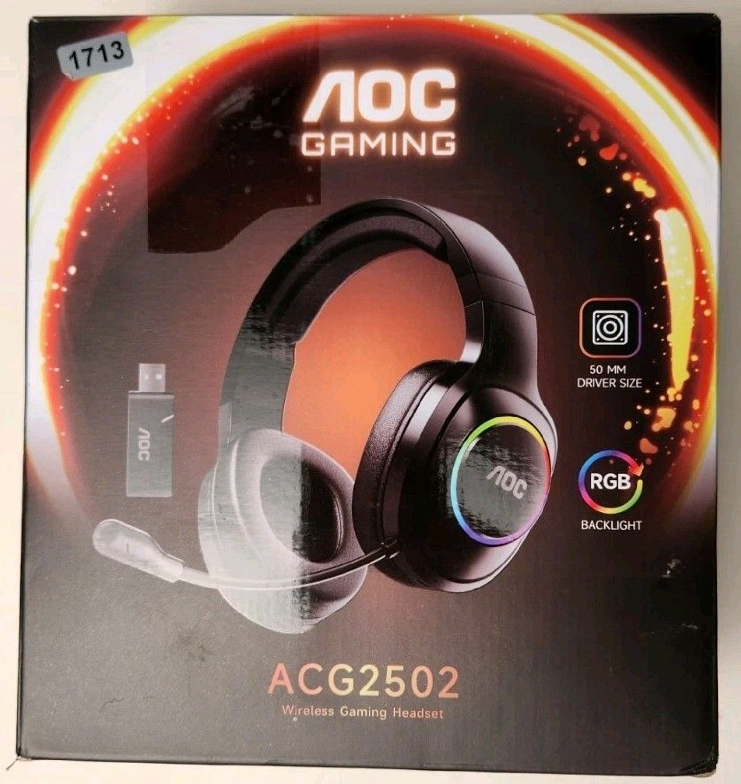 AOC Wireless Over The Ear Gaming Headset ACG2502