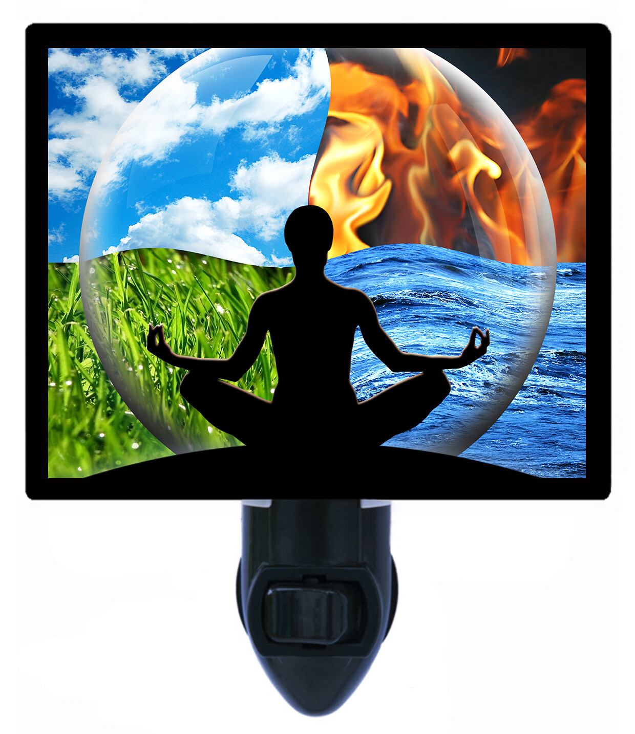Yoga Decorative Photo Night Light, Control Emotions, Meditation