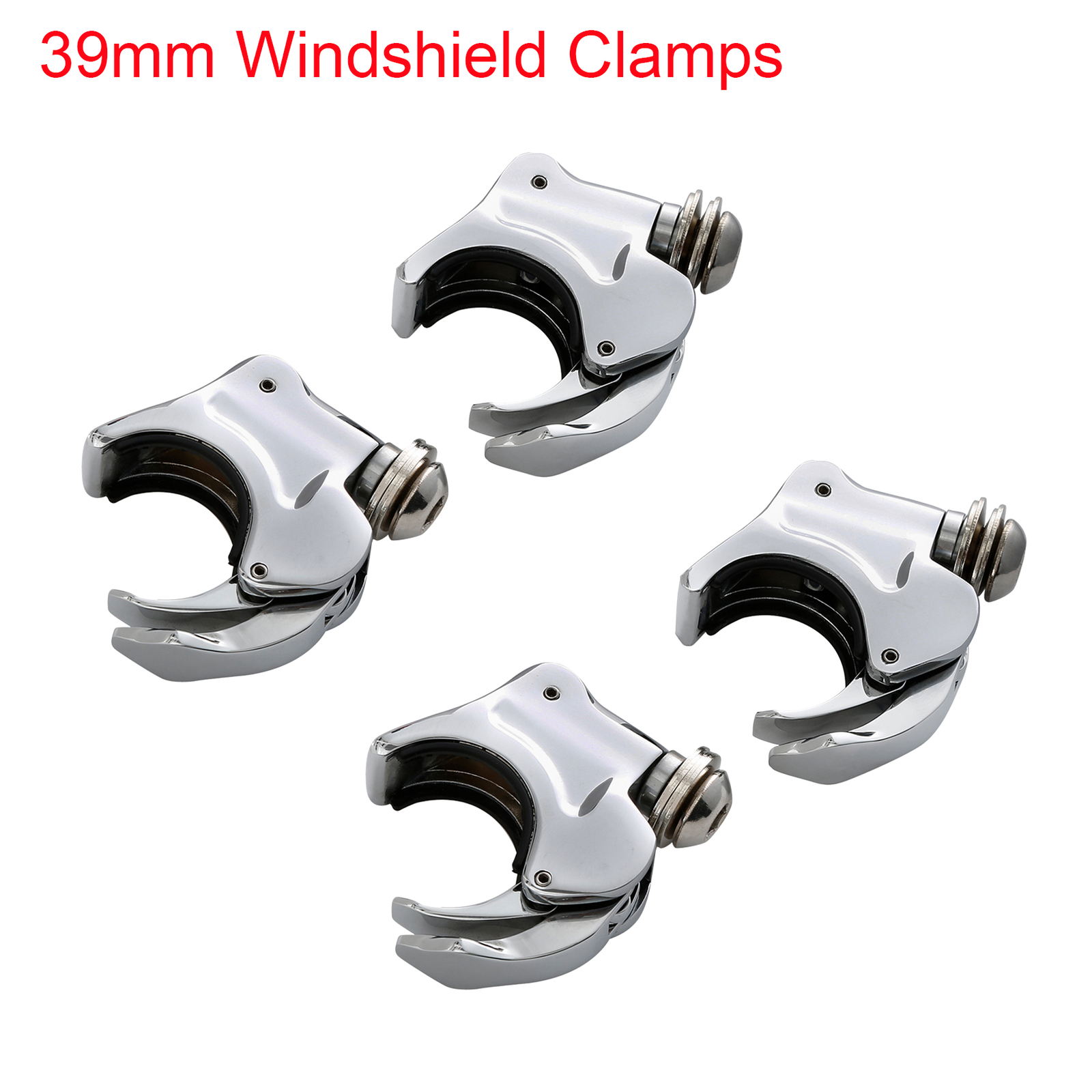 Set of 4 39mm Quick Release Windshield Clamps For Harley Sportster XL 1988-Up