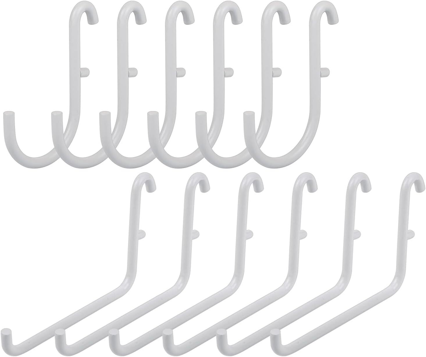 Pegboard Hooks Compatible with IKEA Skadis 12 Pack Accessories (Include 6 L