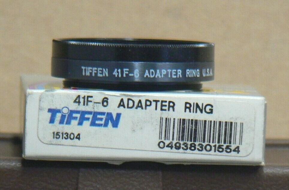 Tiffen 41 F-6 Screw-On Lens Adapter with Retaining Ring "New Old Stock"