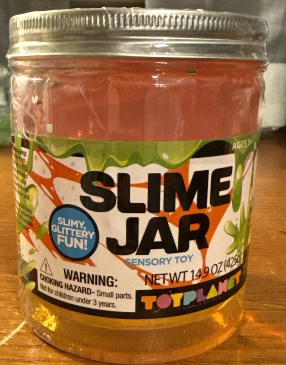 Slime Jar Toy Planet Big Time Slime Jar Sensory Toy 14.9 oz Multicolor