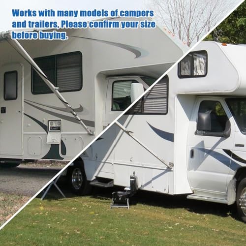 2Pcs Camper Awning Brackets Compatible with Dometic Sun Chaser Lower Gray