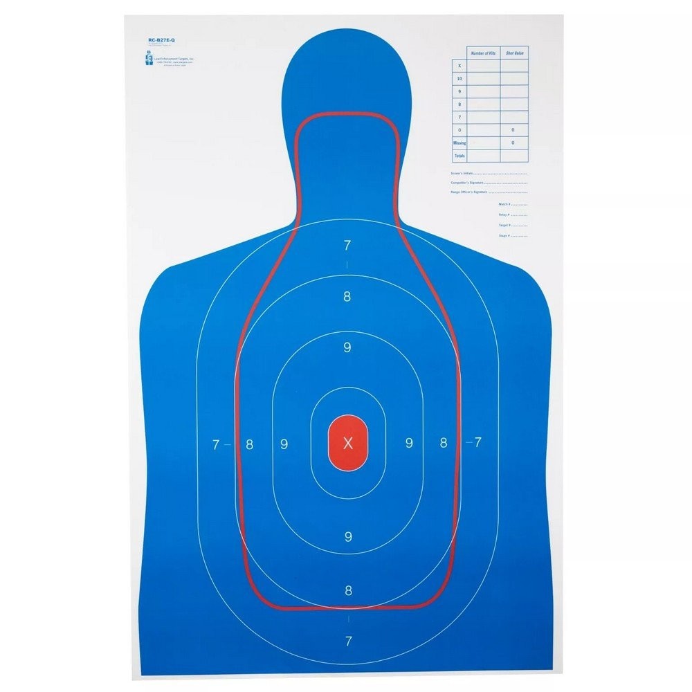 Action Target FBI Q Combination Target Blue-Red 23" x 35" - RCB27EQ100