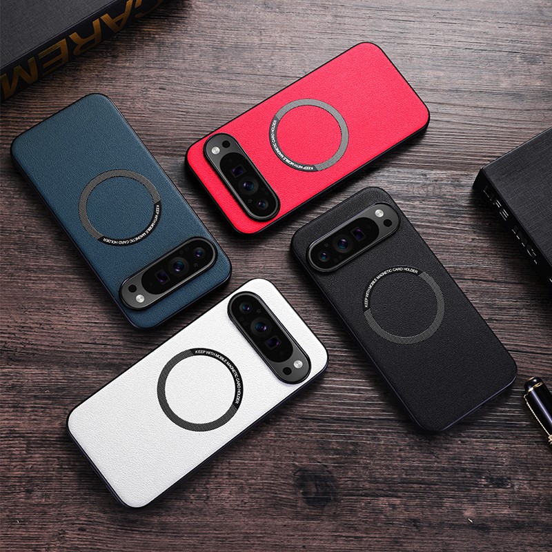 For Google Pixel 10 Pro XL 10 9A 9 Pro Mag Safe PU Leather Slim Phone Case