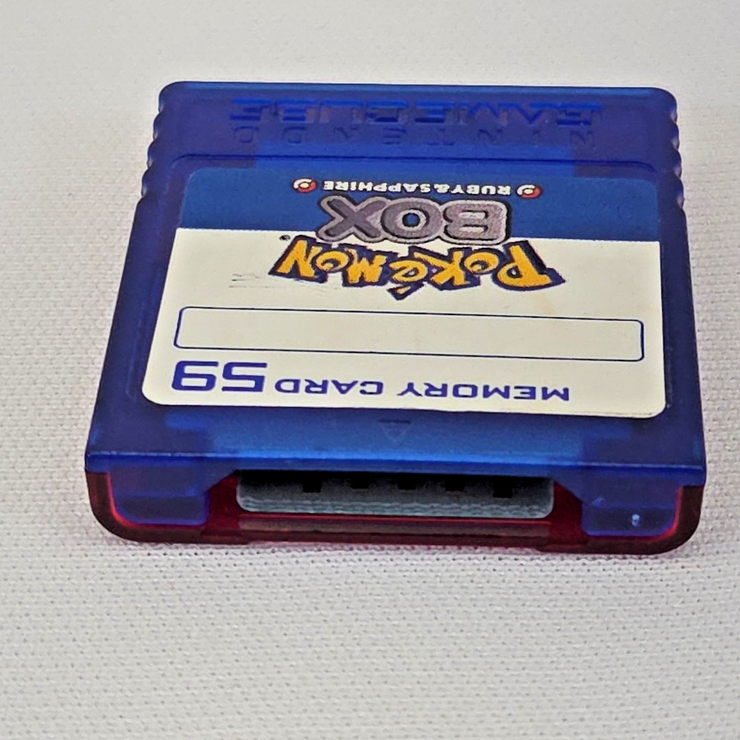 Official Nintendo GameCube Pokemon Box Memory Card 59 w/Sticker - Tested