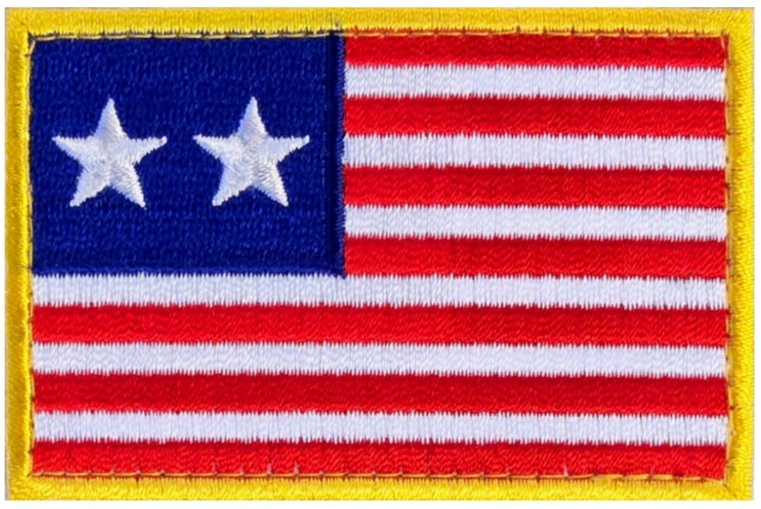 Western Forces Civil War Flag Embroidered Patch -2PC HOOK BACKING 3"x2"