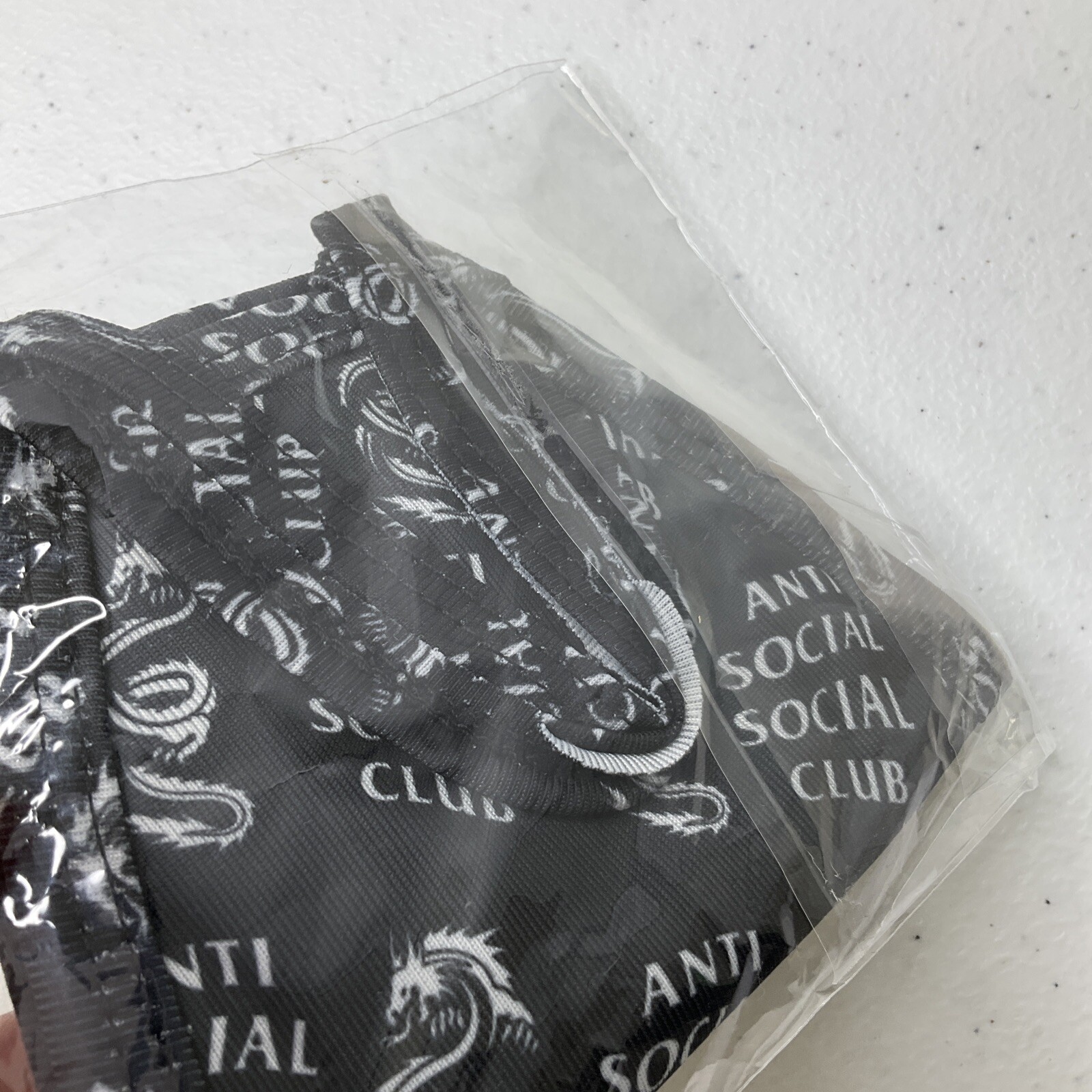 Anti Social Social Club Face Mask Dragon Print 'Last Time' 100% Authentic FW20