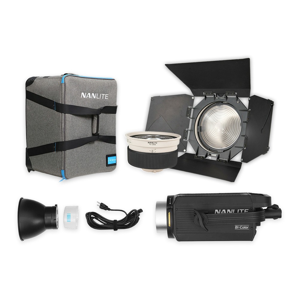 Nanlite FS-300B Bi-Color LED Monolight Fresnel Lens Forza 300/500