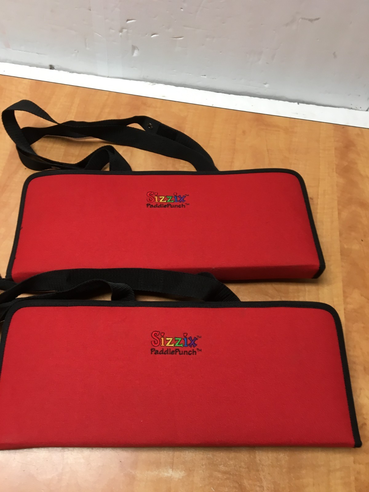 Sizzix Paddle Punch Red Organizer Case (2x) and 41 Punches Scrapbooking