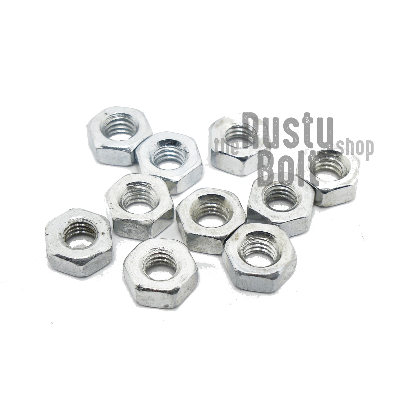 M3 Hex Nuts, Grade 8 Steel, Zinc
