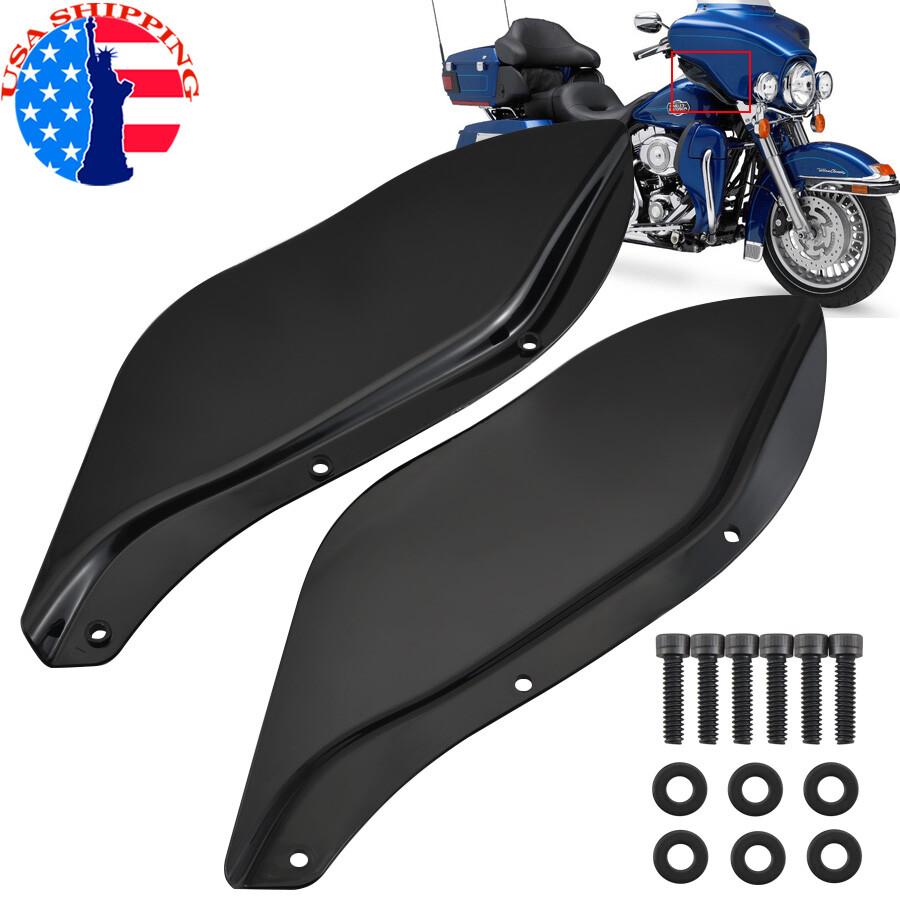 Front Side Fairing Air Deflector Windshield Kit For Harley '96-13 Electra Glide