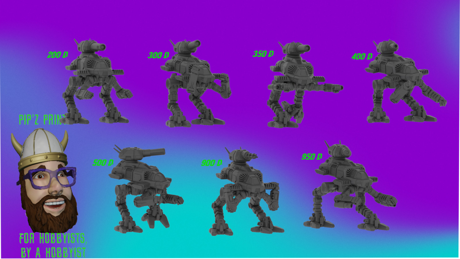 Hussar Alternate Mech Model For Battletech 6mm-10mm-15mm RLWS