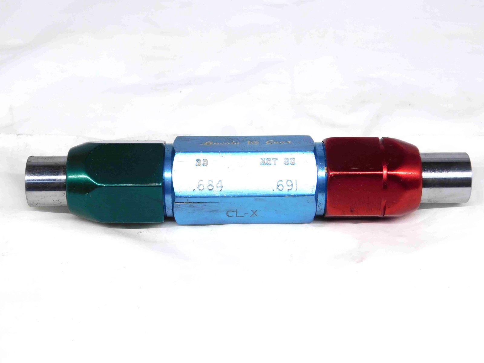 .6840 & .6910 CL X PIN PLUG GAGE GO NO GO .6875 -.0035 11/16 17.374 mm .684 .691