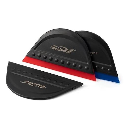 Window Tint Squeegee Black Small Scraper for Vinyl PPF Tools, 3 PCS Different