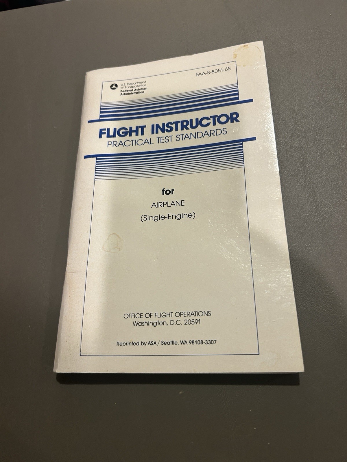 Pilot Practical Test Standards for Airplane (Single-Engine) FAA-S-8081-65