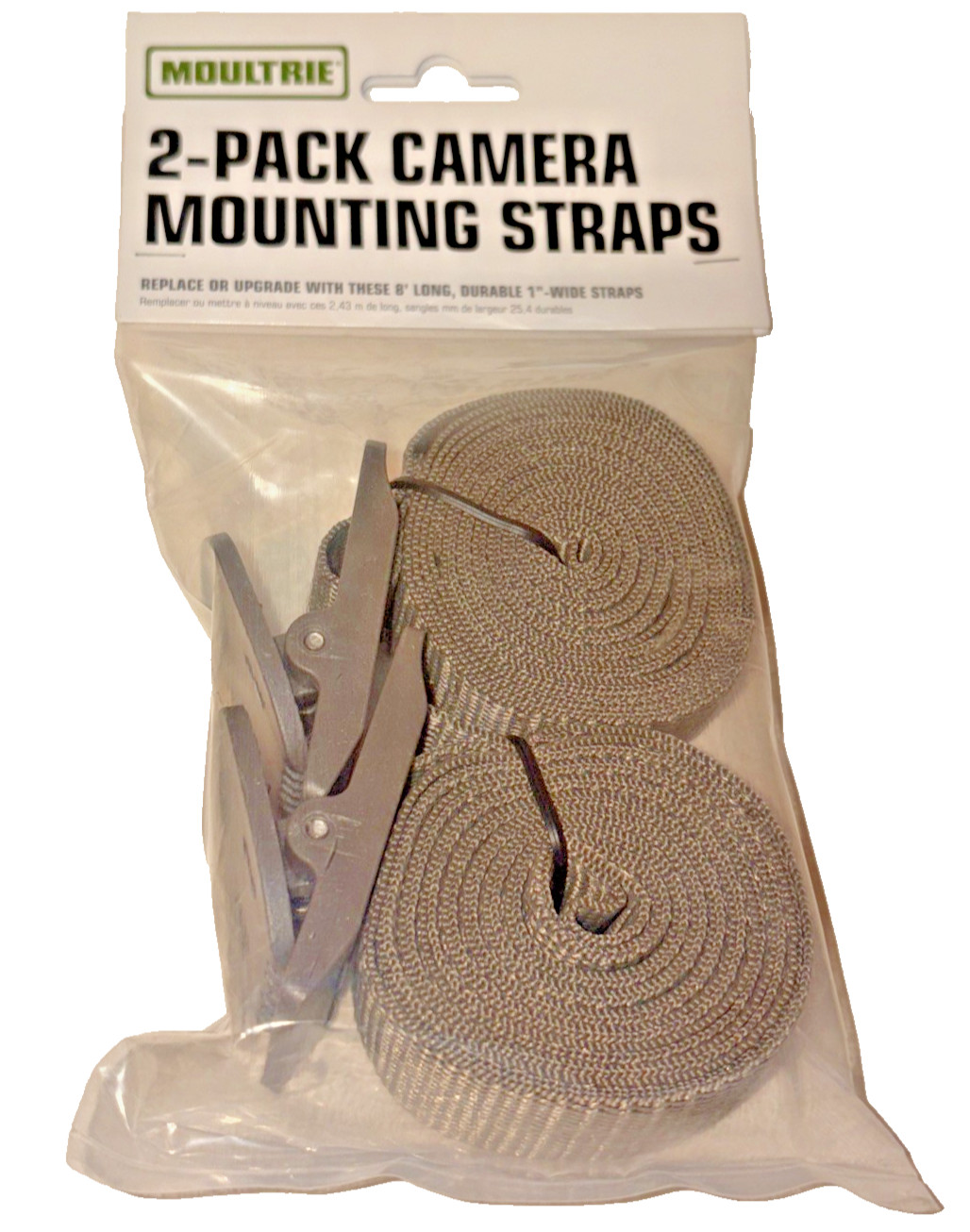Moultrie Camera Mount Straps 2 Pack  Fits Cameras  8 ft Long New Sealed Package!