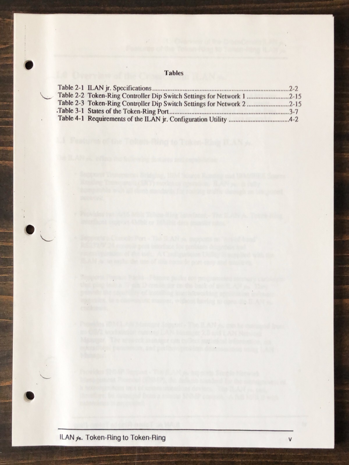 CrossComm - ILAN jr: Token-Ring to Token-Ring Operation Manual (1992)