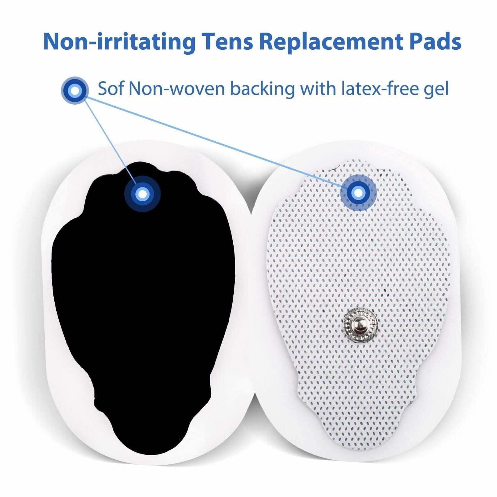 20/40PCS Electrode Pads Large Snap Replacement Tens For Electrode Pulse Massager