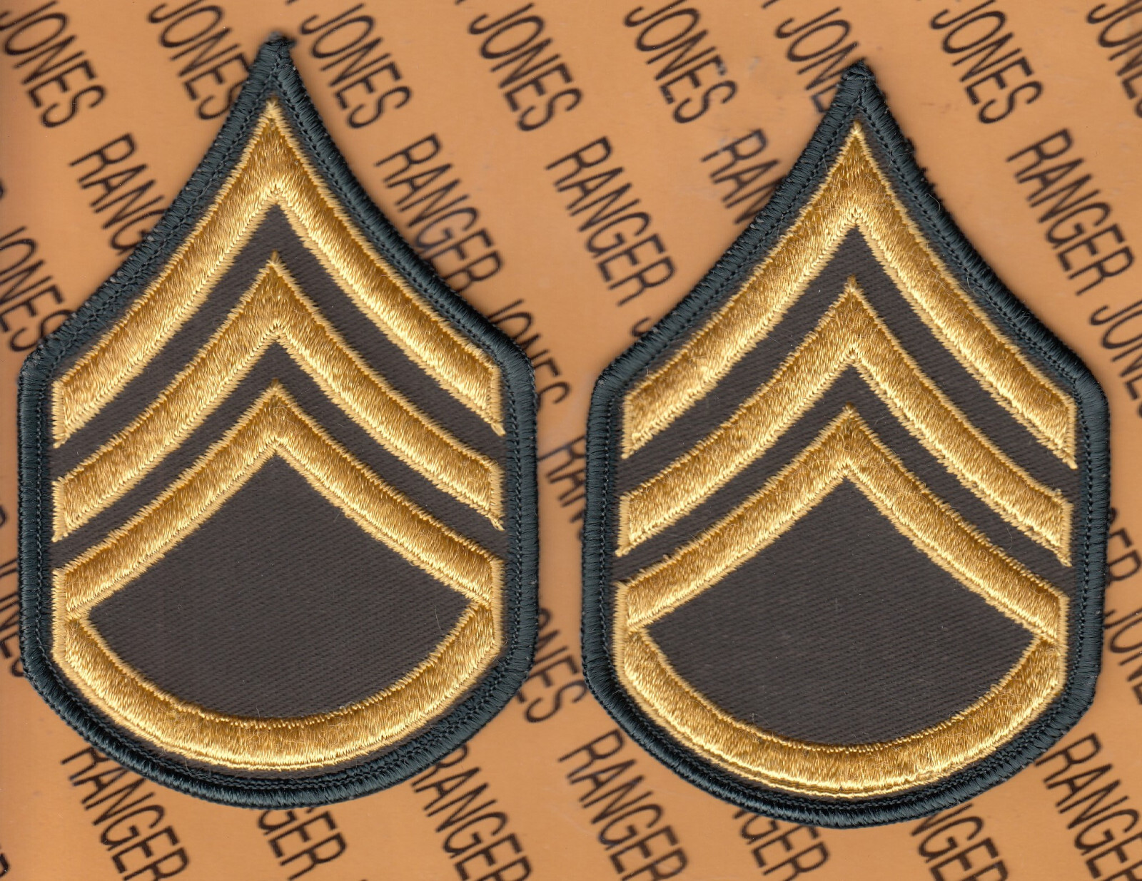 US Army Enlisted E-6 SSG Staff Sergeant Class A uniform Male NOS patch set m/e